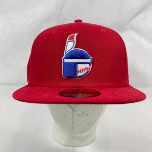 New Era 59FIFTY INDIANAPOLIS INDIANS SCARLET MiLB FITTED Sz 7 1/4" NWT Hat Club